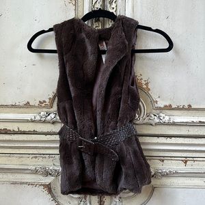 Faux fur vest